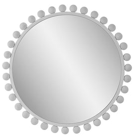 Cyra Round Wall Mirror - White