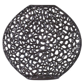 Web Aluminum Vase - Dark Bronze
