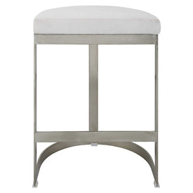 Ivanna Backless Counter Stool - Silver