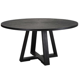 Gidran Round Dining Table - Black