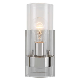 Cardiff Single-Light Cylindrical Wall Sconce - Nickel