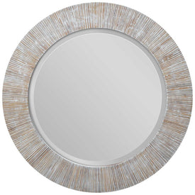 Repose Round Wall Mirror - Whitewash