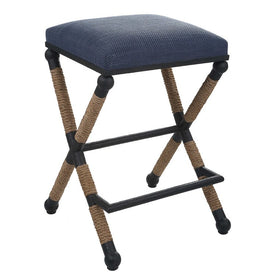 Firth Rustic Counter Stool - Navy