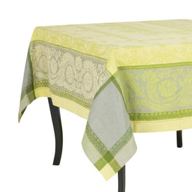 Cleopatra 71" x 71" Tablecloth - Chartreuse, Green, Gray