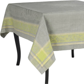 Arboretum 71" x 71" Tablecloth - Gray and Chartreuse