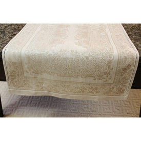 Arboretum 20" x 68" Table Runner - Ivory and Taupe