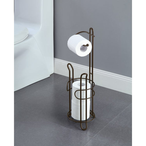 SunnyPoint Free Standing Toilet Paper Holder Stand with Reserve
