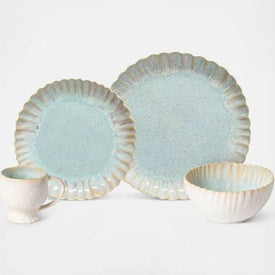 Mallorca Four-Piece Dinnerware Place Setting with Cereal Bowls and Mugs