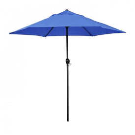 9' Steel Market Patio Umbrella with Crank Lift and Push-Button Tilt - Pacifica Blue