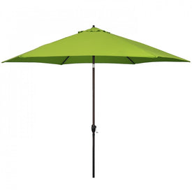11' Aluminum Market Patio Umbrella with Crank Lift and Push-Button Tilt - Lime Green