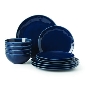 Bay Colors 12-Piece Dinnerware Set - Blue