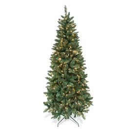 7' Pre-Lit Douglas fir Christmas Tree with 300 Individual lights and Stand