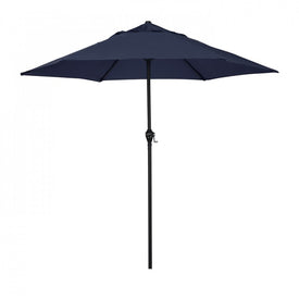 9' Steel Market Patio Umbrella with Crank Lift and Push-Button Tilt - Navy Blue