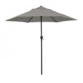 9' Steel Market Patio Umbrella with Crank Lift and Push-Button Tilt - Taupe