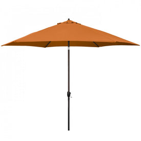 11' Aluminum Market Patio Umbrella with Crank Lift and Push-Button Tilt - Tuscan