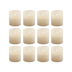 Battery-Operated LED Votive Candles Set of 12 - Soft White