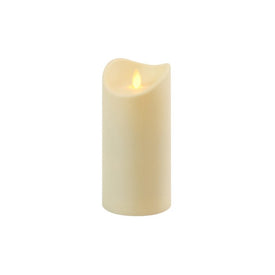 Battery-Operated 7" LED Pillar Candle with Moving Flame and Timer