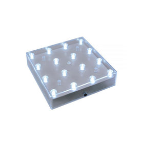 Square Battery-Operated White LED Base Light