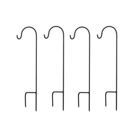 18" Metal Shepherd's Hooks Set of 4 - Black