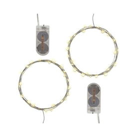 Battery-Operated LED Fairy String Lights Set of 2 - Soft White
