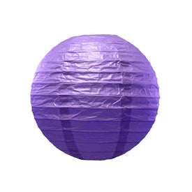 10" Round Paper Lanterns Set of 5 - Purple