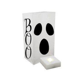 Ghost Battery-Operated LED Luminaria Kit with Timer Set of 6