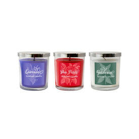 Floral Collection Scented Wax Candles Set of 3