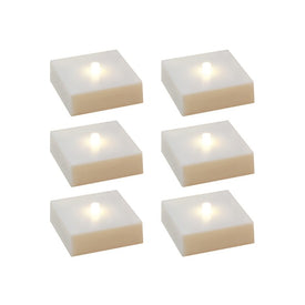 Battery-Operated LED Lights with Timer Set of 6 - Soft White