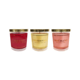 Wine Collection Scented Wax Candles Set of 3