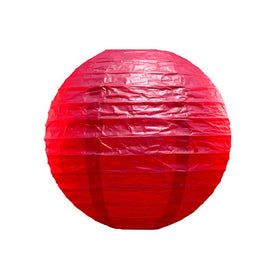 10" Round Paper Lanterns Set of 5 - Red