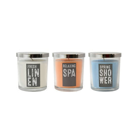 Fresh Collection Scented Wax Candles Set of 3