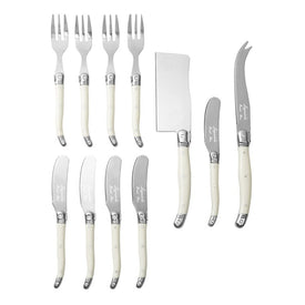 11-Piece Cheese and Charcuterie Knife Set with Faux Ivory Handles