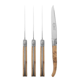 Laguiole Steak Knives with Juniper Wood Handles Set of 4