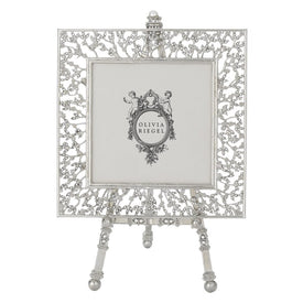 Silver Isadora 4" x 4" Photo Frame on Easel