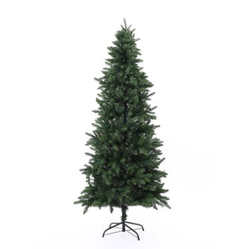 7' Pre-Lit LED Artificial Slim Pine Christmas Tree