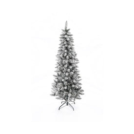 6' Unlit Artificial Flocked Slim Fir Christmas Tree