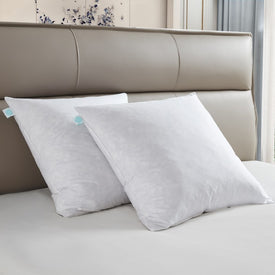 Martha Stewart 100% Cotton Decorative Feather Medium Firm Pillow Inserts 2-Pack