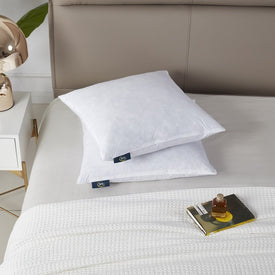 Serta 100% Cotton Decorative Feather Medium Firm Pillow Insert 2-Pack