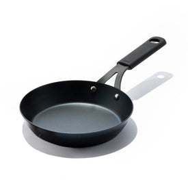 Obsidian Carbon Steel 8" Open Fry Pan with Silicone Sleeve