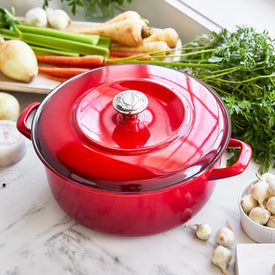 7-Quart 1873 Enameled Iron Dutch Oven - Foundry Red