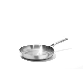 Mira Series Tri-Ply Stainless Steel 12" Uncoated Stainless Steel Open Fry Pan