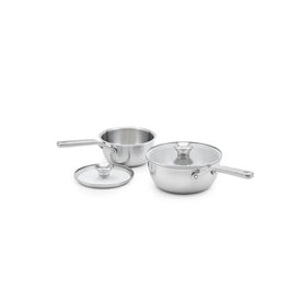 Mira Series Tri-Ply Stainless Steel Four-Piece Chef's Pan Set