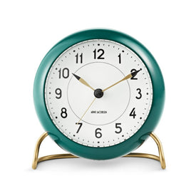 Station 4.7" Table Clock - Green/White