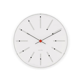 Bankers 18.9" Wall Clock - White/Black/Red