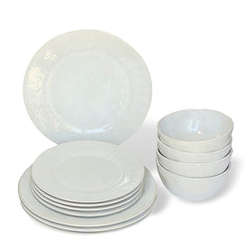 Cozina 12-Piece Dinnerware Set - White