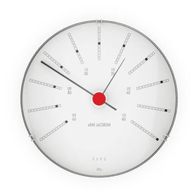 Bankers 4.7" Wall Barometer - White/Black/Red