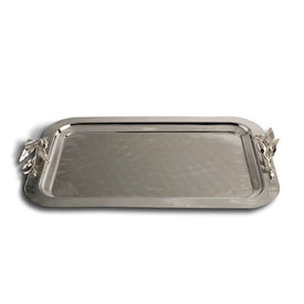 Oliveira Large Rectangular Tray - Silver