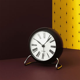 Roman 4.7" Table Clock - White/Black