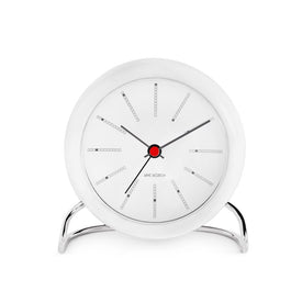 Bankers 4.7" Table Clock - White