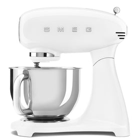 Smeg Stand Mixer with Glass Mixing Bowl - White